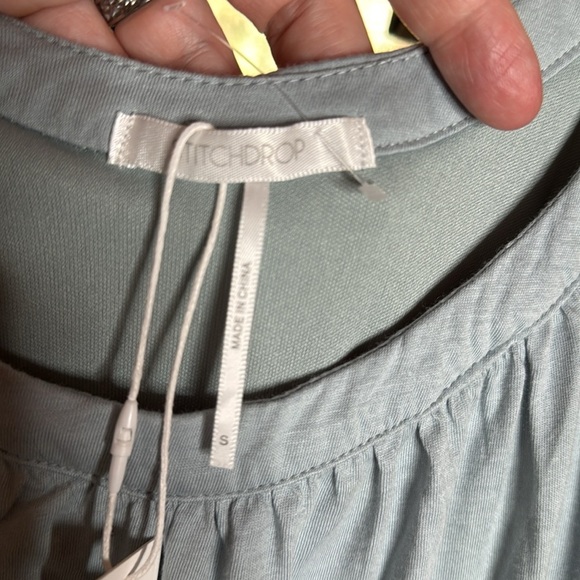 NWT StitchDrop Sky Dust Blue Sleeveless Maxi Dress Cotton Size Small Oversized - Picture 9 of 9